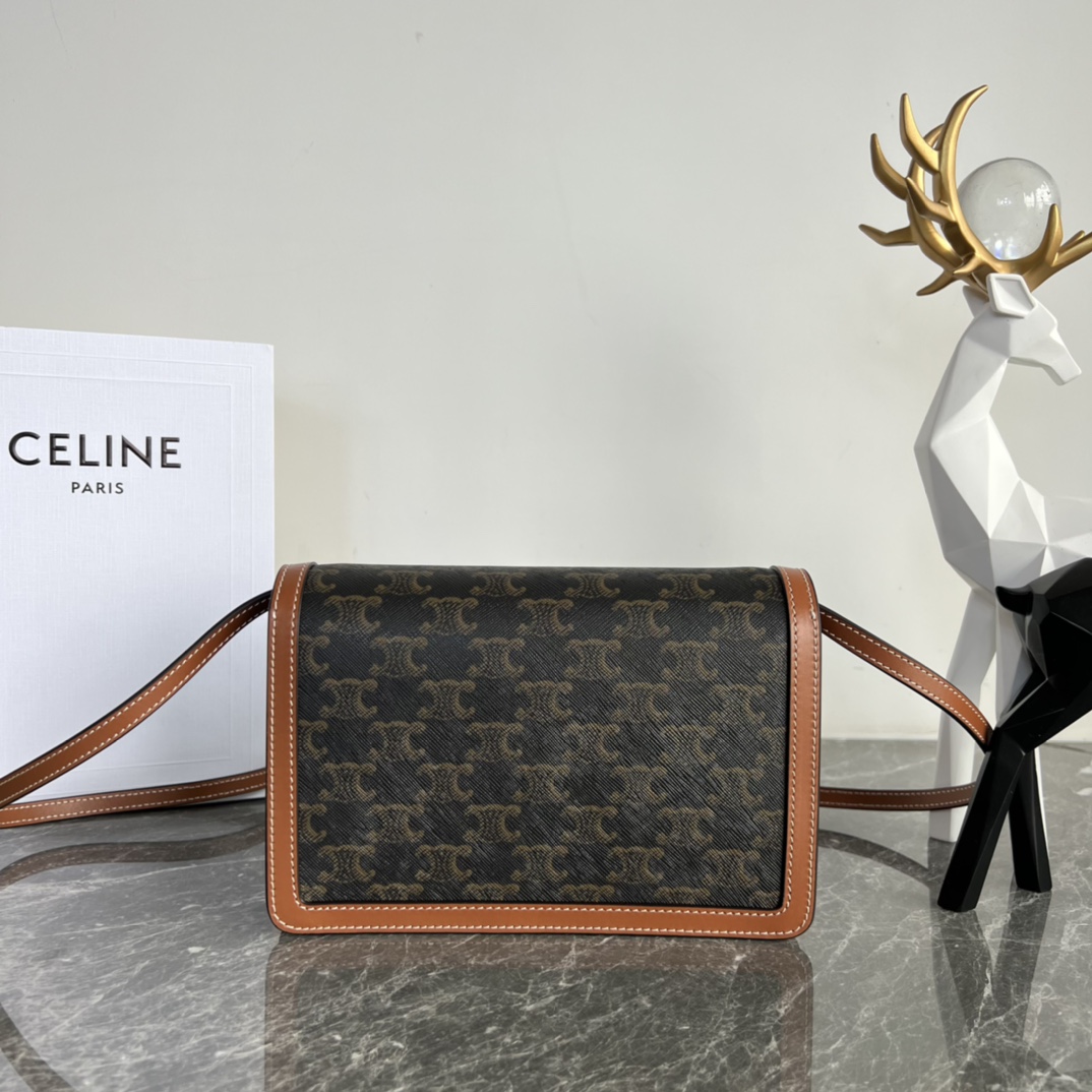 CELINE Enveloppe Bag Triomphe Canvas