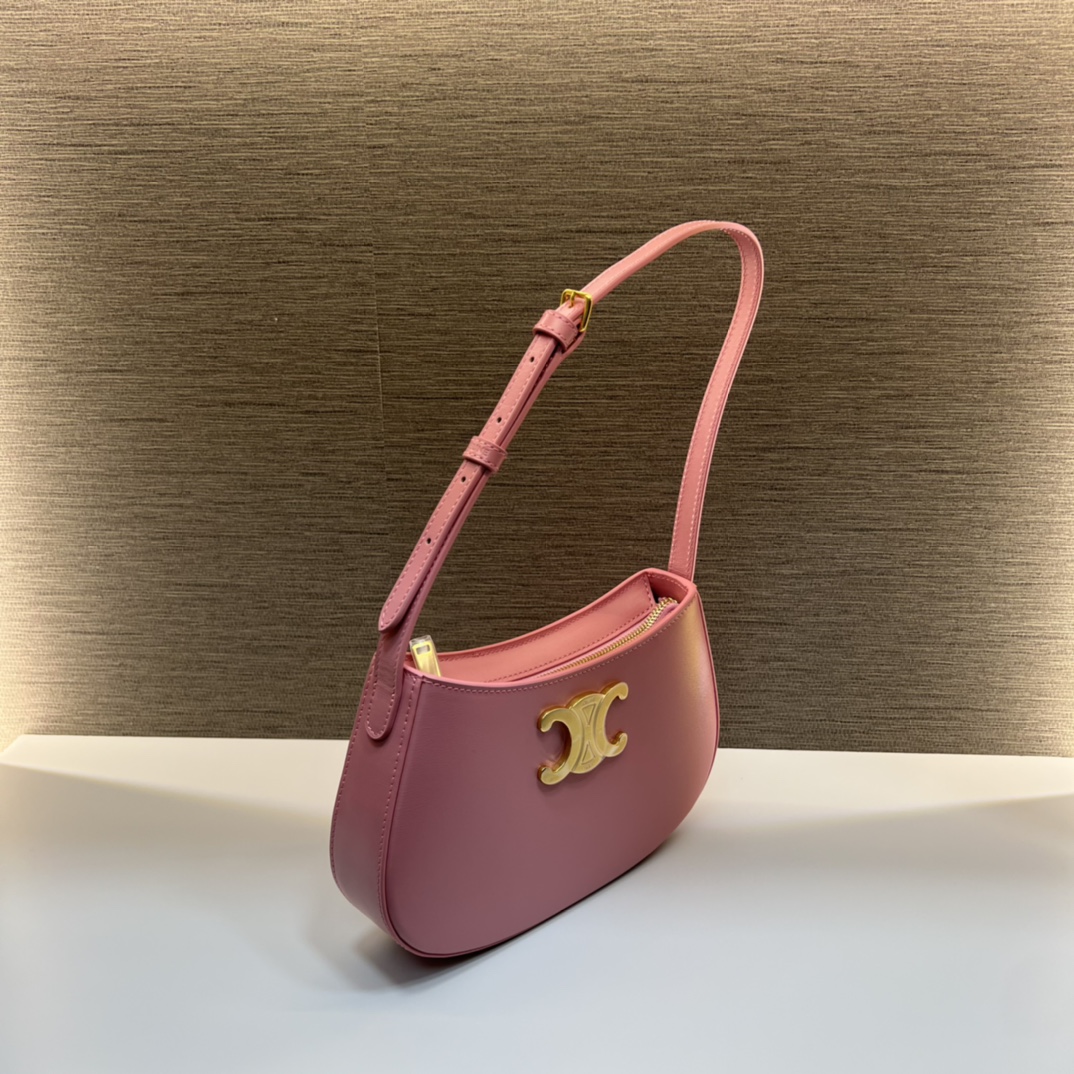 CELINE Medium Tilly Bag In Shiny Clafskin Rose