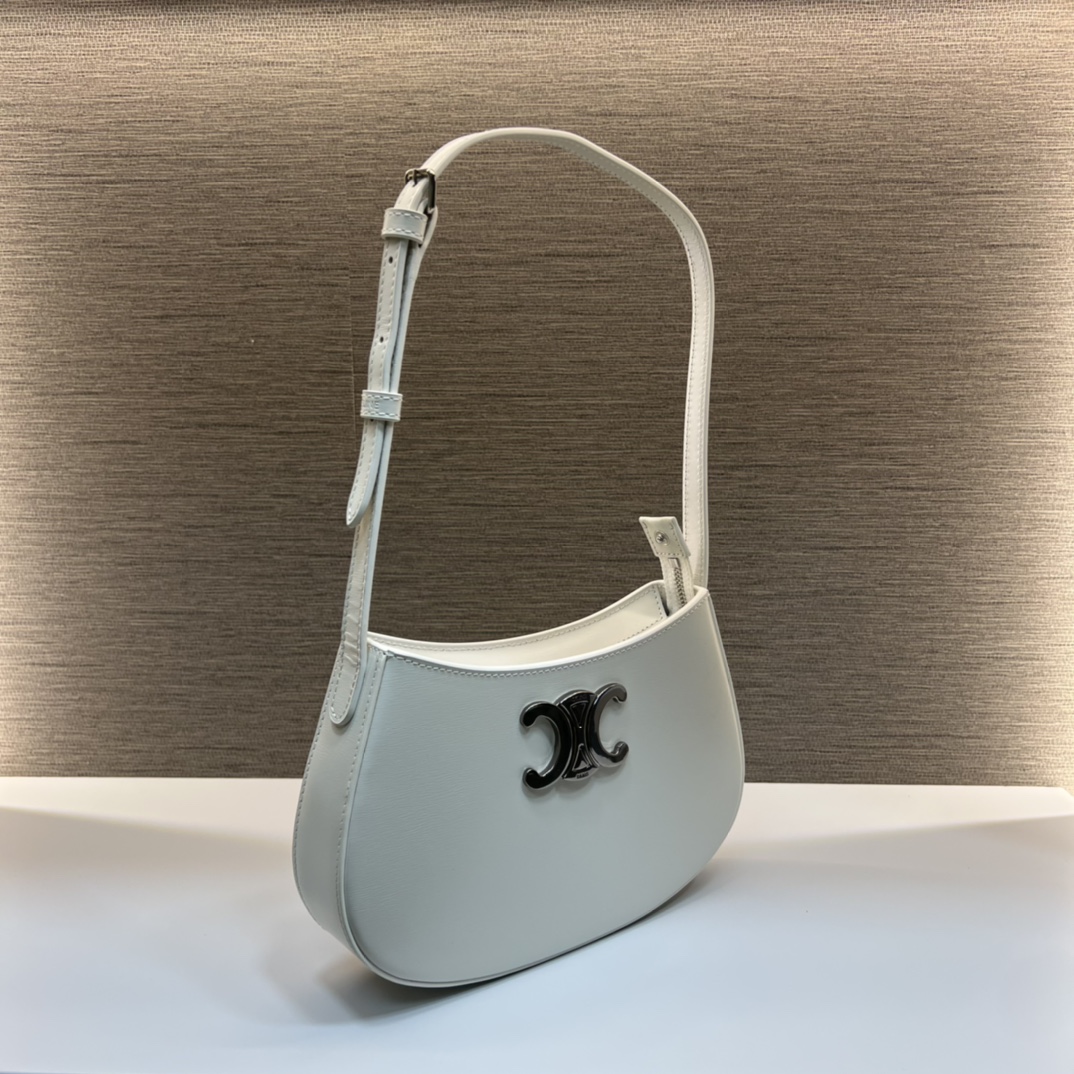 CELINE Medium Tilly Bag In Shiny Clafskin Pale Blue