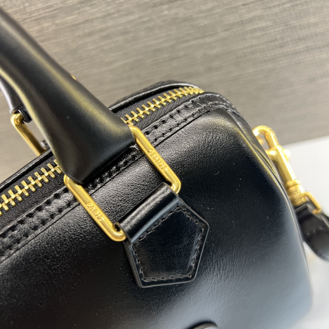 CELINE Small Boston Clafskin Black