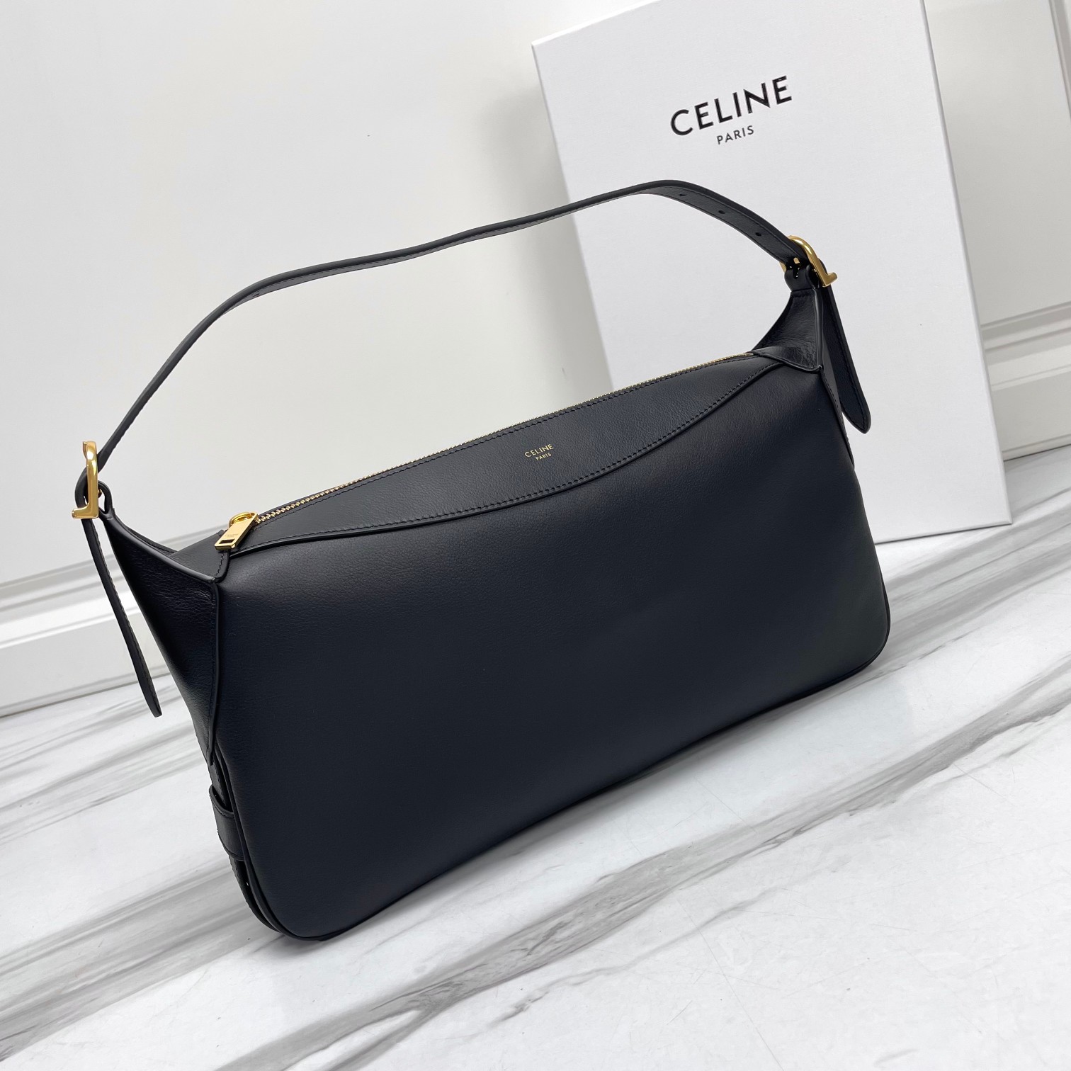 CELINE Medium Romy In Supple Calfskin Black