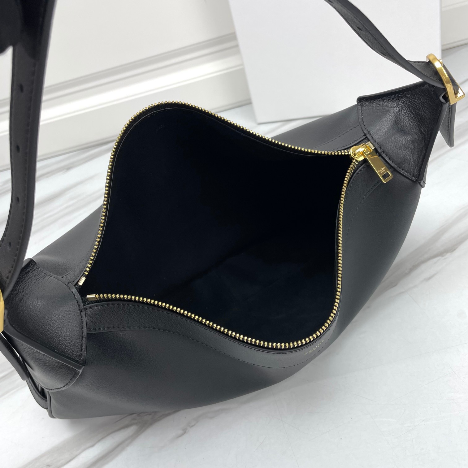 CELINE Medium Romy In Supple Calfskin Black