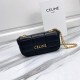 CELINE Shoulder Bag Metalasse Monochrome Celine In Quilted Gotaskin Black