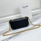 CELINE Shoulder Bag Metalasse Monochrome Celine In Quilted Gotaskin Black