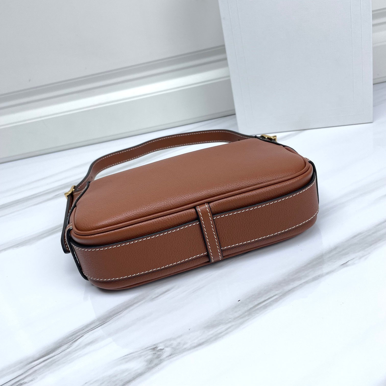 CELINE Mini Romy In Supple Calfskin Tan