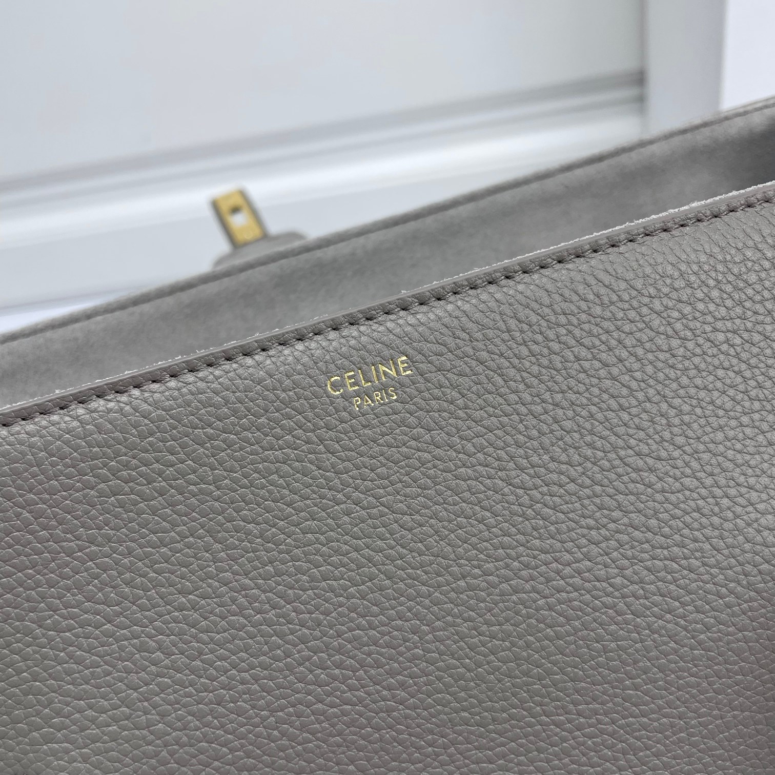 CELINE Medium Soft 16 In Smooth Calfskin Gray