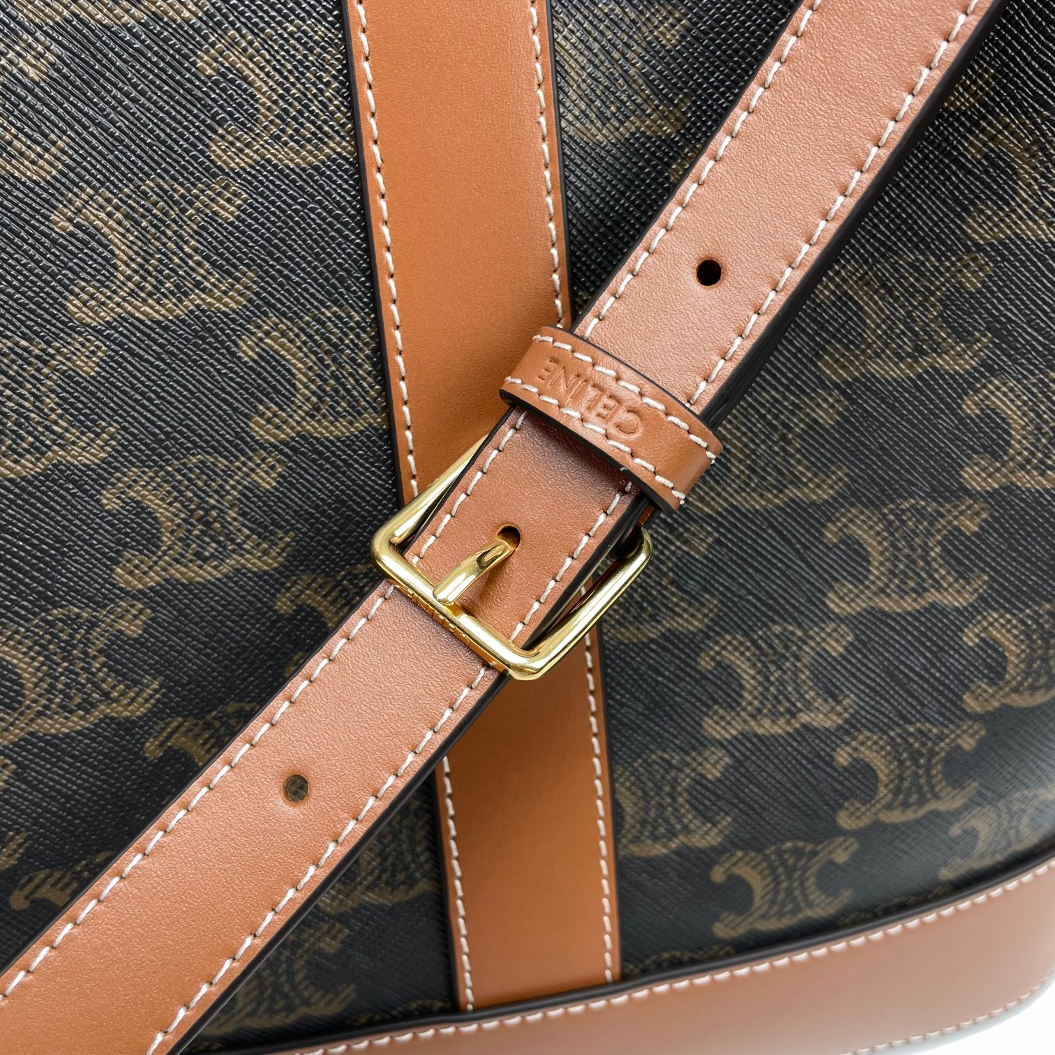 CELINE Meduim Bucket In Triomphe Canvas