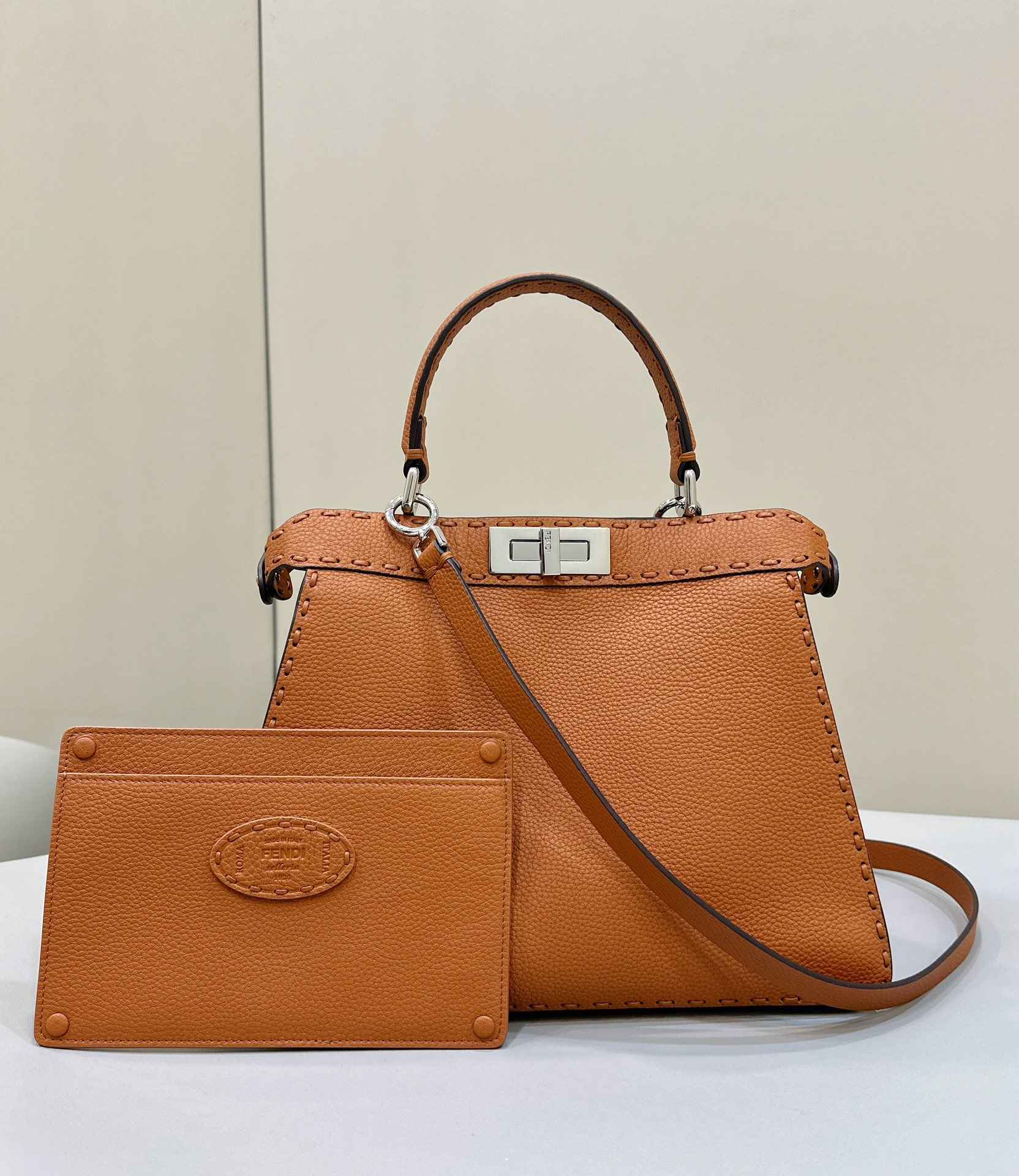 FENDI Peekaboo ISeeU Medium Tan