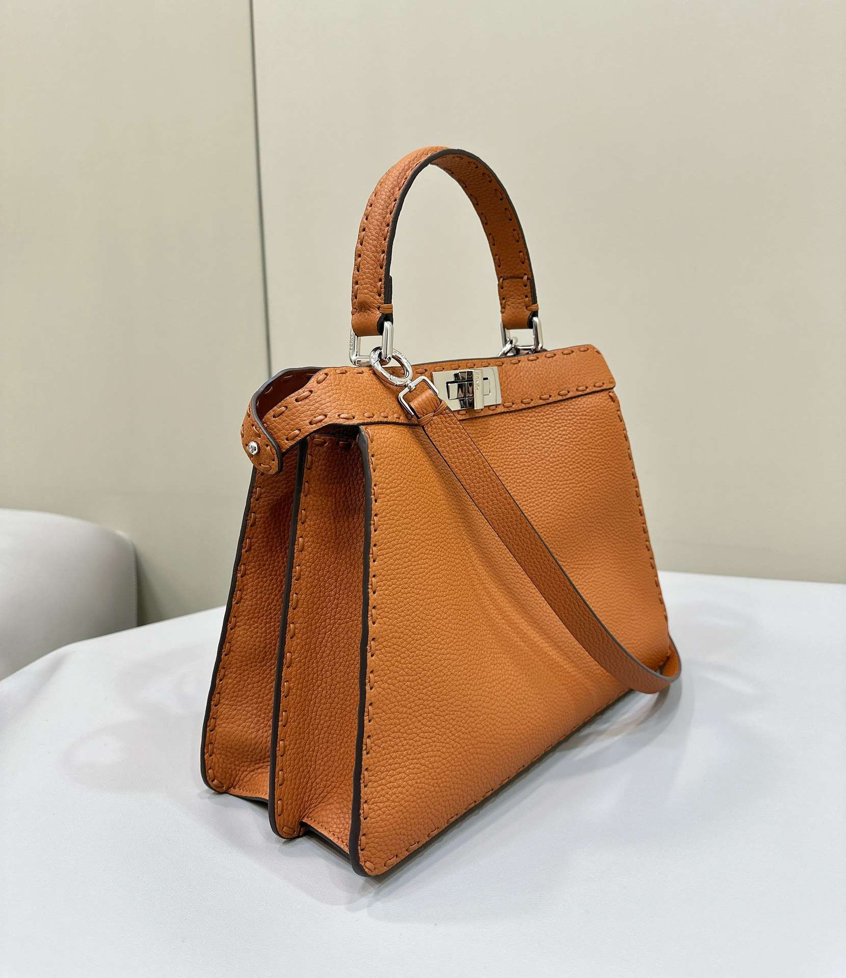 FENDI Peekaboo ISeeU Medium Tan