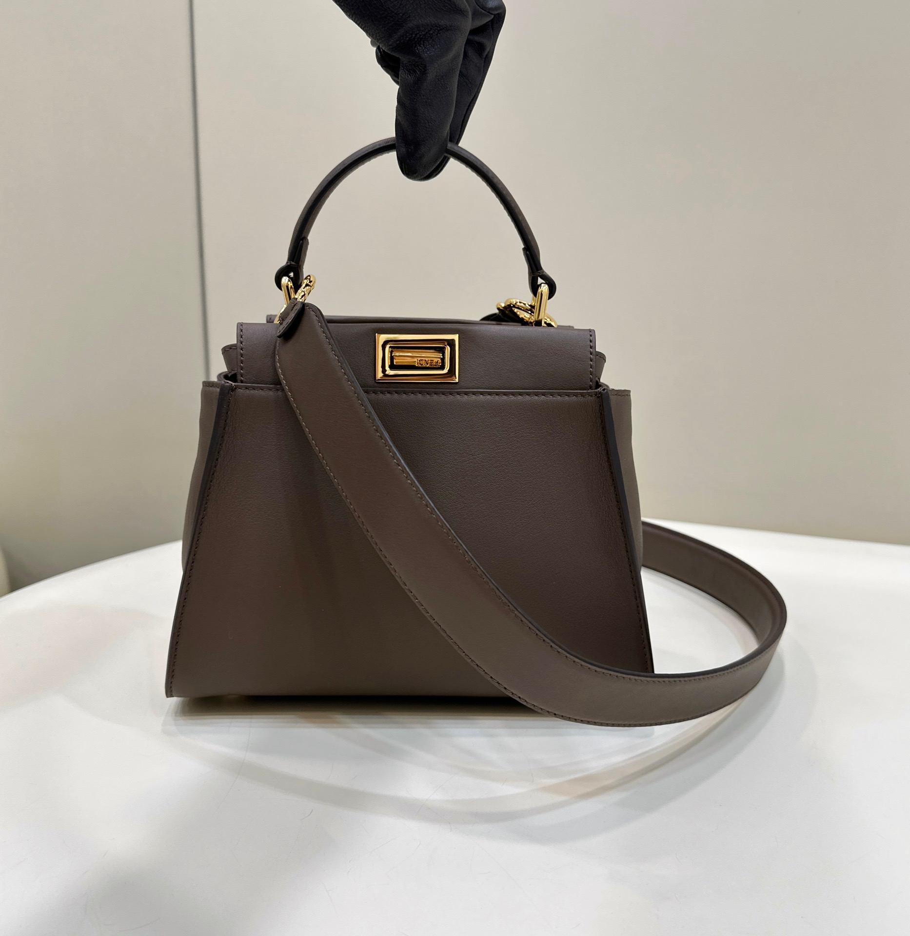 FENDI Peekaboo Mini Dark Brown