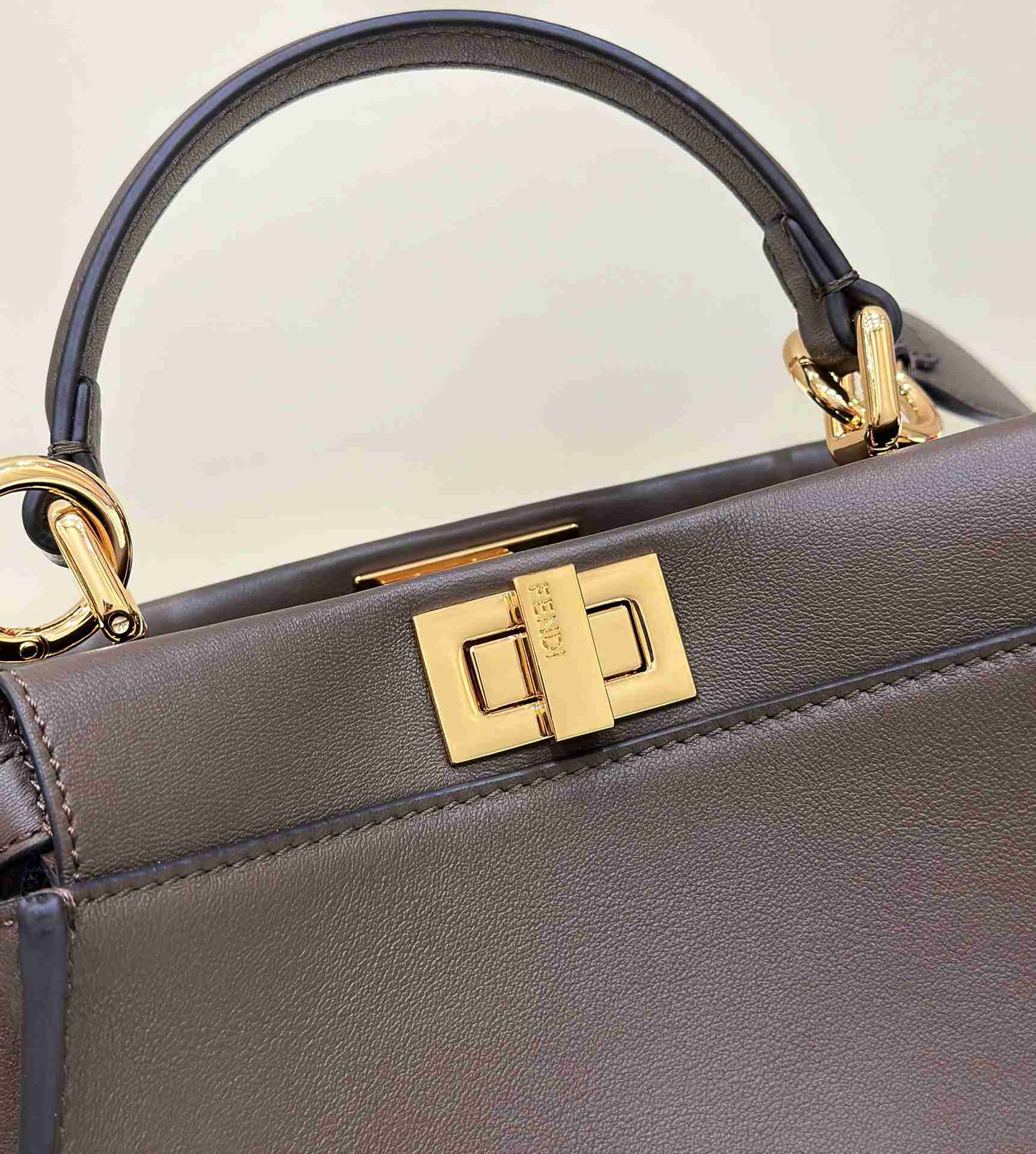 FENDI Peekaboo Mini Dark Brown