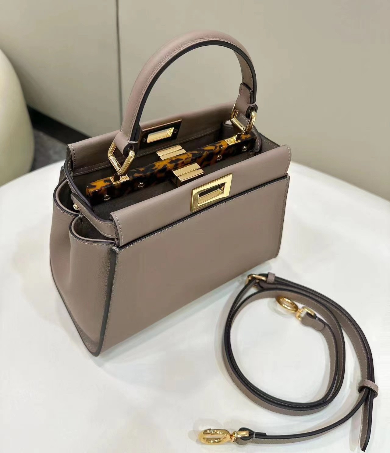 FENDI Peekaboo Mini Light Gray