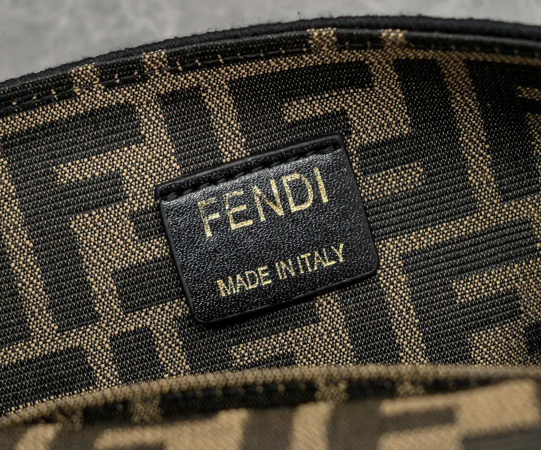 FENDI Baguette Mini Brown FF Jacquard Fabric