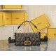 FENDI Baguette Meduim Brown FF Jacquard Fabric