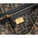 FENDI Baguette Meduim Brown FF Jacquard Fabric