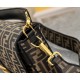 FENDI Baguette Mini Brown FF Jacquard Fabric