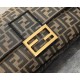 FENDI Baguette Mini Brown FF Jacquard Fabric