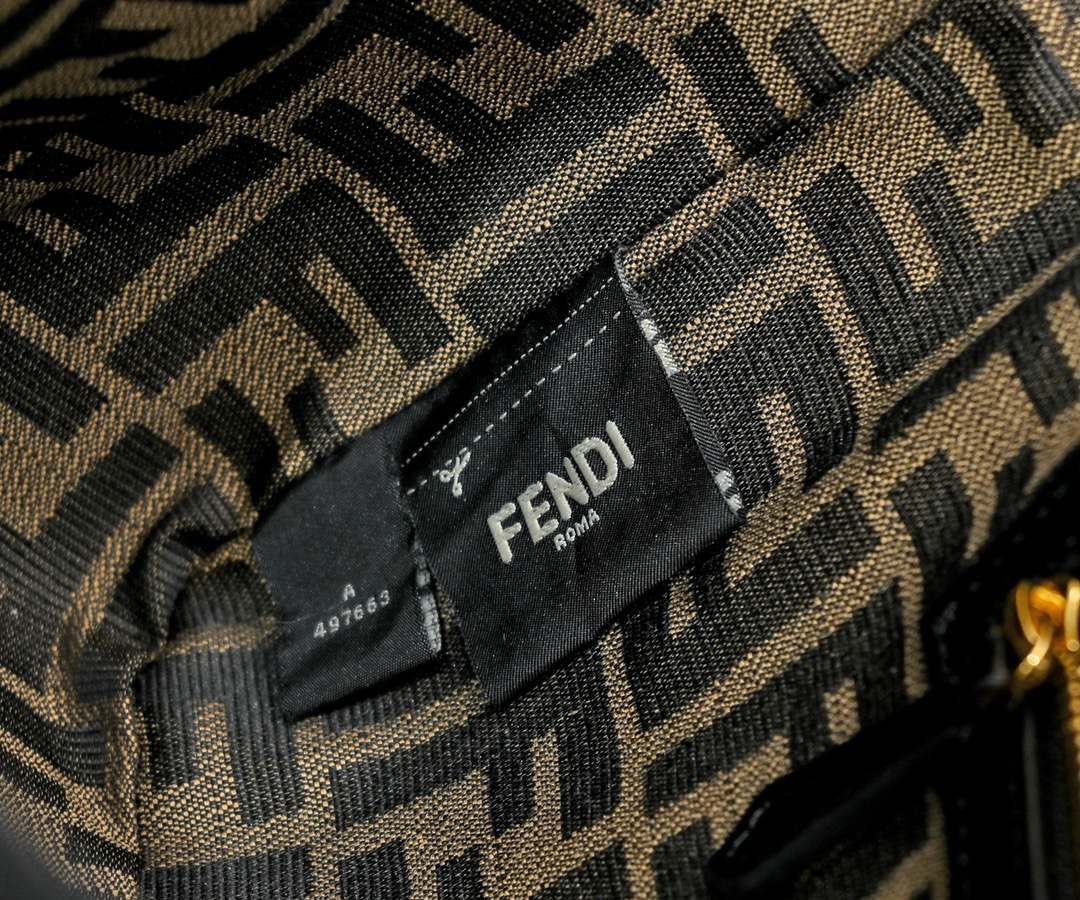 FENDI Baguette Mini Brown FF Jacquard Fabric