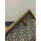 FENDI First Small Brown FF Jacquard Fabric