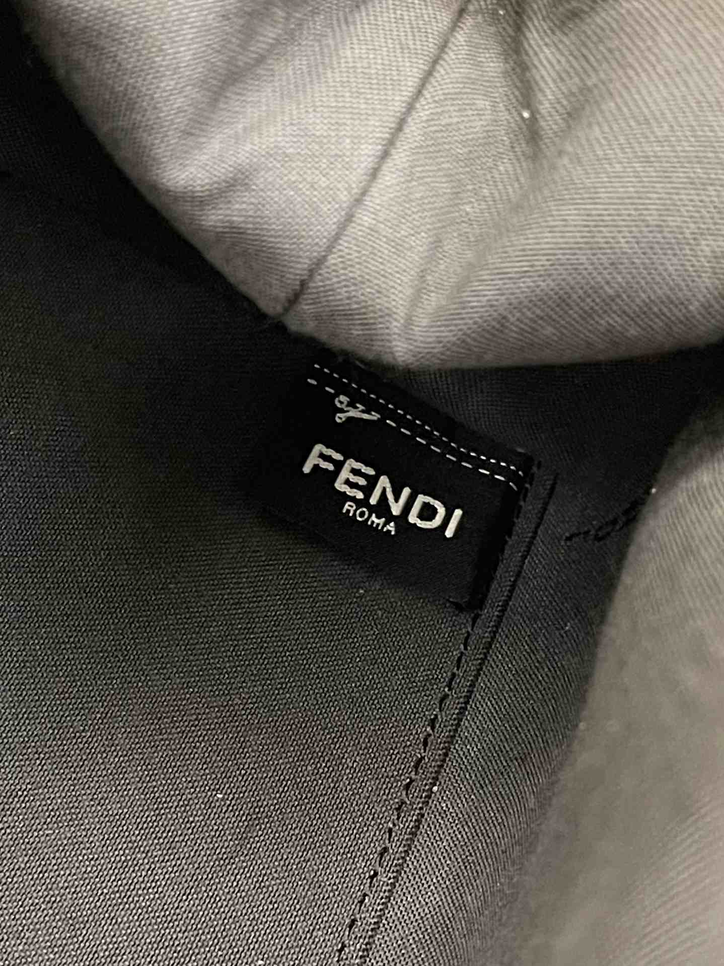 FENDI First Small Brown FF Jacquard Fabric