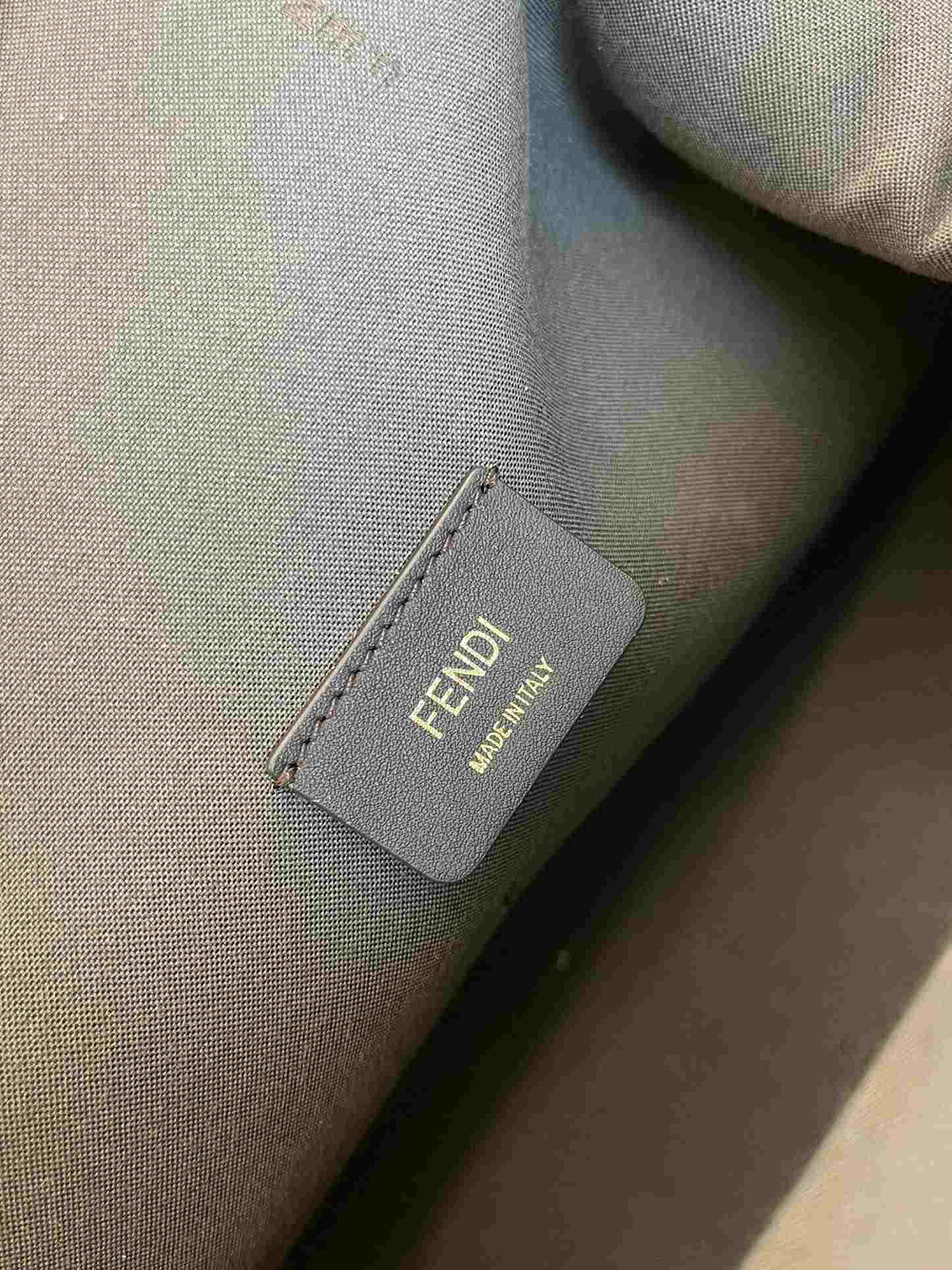 FENDI First Medium Brown FF Jacquard Fabric