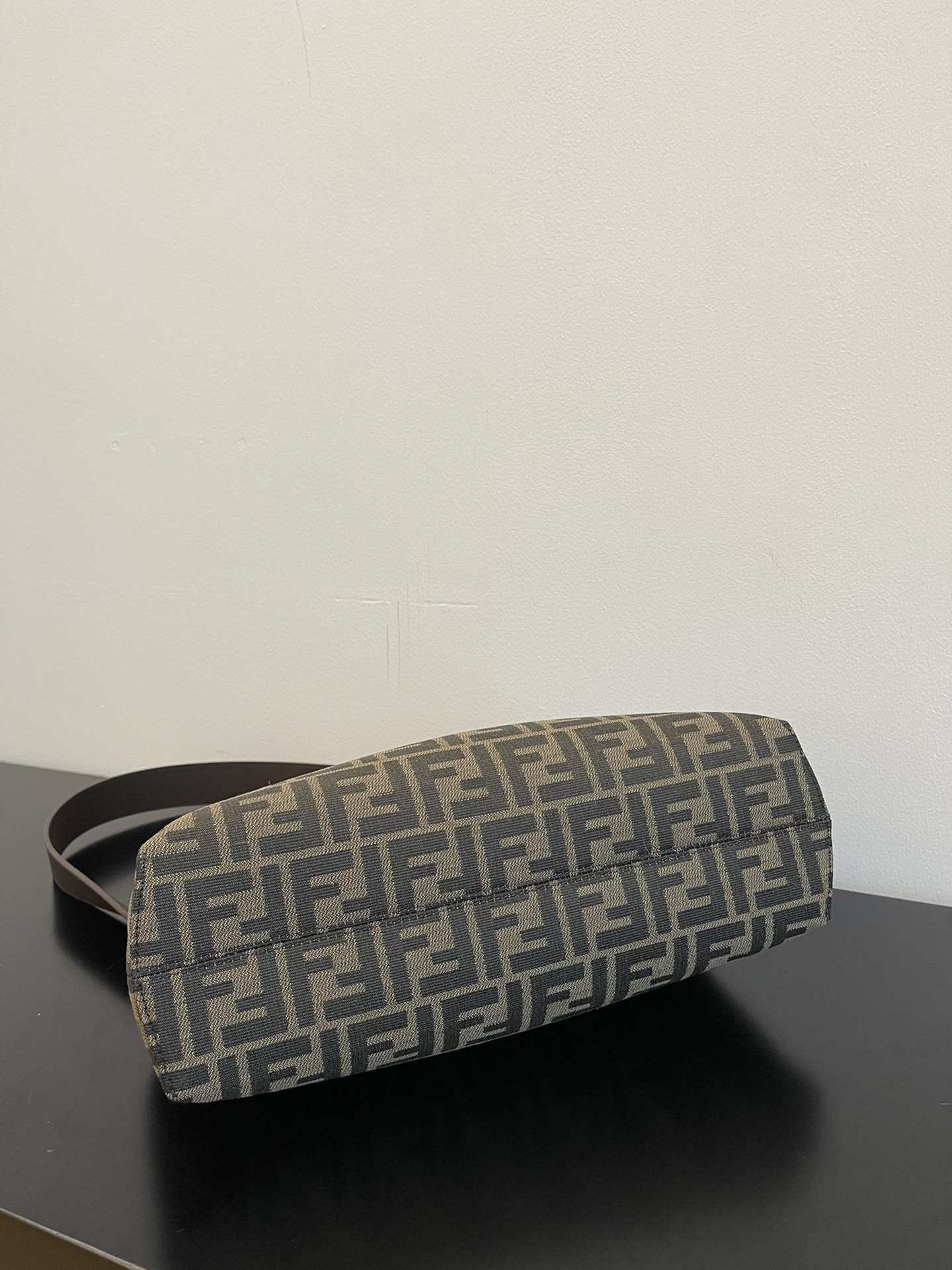 FENDI First Medium Brown FF Jacquard Fabric