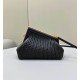 FENDI First Small Black Woven Leather