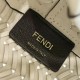 FENDI First Small White Woven Leather