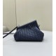 FENDI First Small Midnight Blue Woven Leather