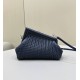 FENDI First Small Midnight Blue Woven Leather