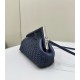 FENDI First Small Midnight Blue Woven Leather