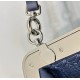 FENDI First Small Midnight Blue Woven Leather