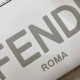 FENDI Sunshine Medium White Leather Shopper