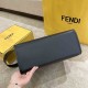 FENDI Sunshine Medium Black Leather Shopper