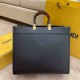 FENDI Sunshine Large Black Leather Shopper