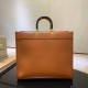 FENDI Sunshine Large Brown Leather Shopper