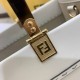 FENDI Sunshine Large White Leather Shopper