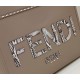 FENDI Sunshine Medium Dove Gray Leather And Elaphe Shopper