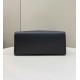 FENDI Sunshine Medium Black Leather And Elaphe Shopper