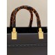 FENDI Sunshine Medium Black Leather And Elaphe Shopper