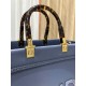 FENDI Sunshine Medium Dark Gray Leather And Elaphe Shopper