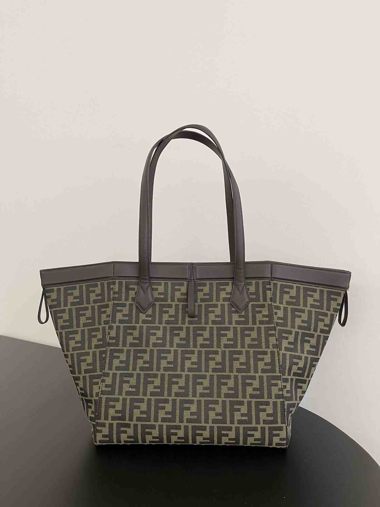 FENDI Origami Large Brown FF Jacquard Fabric