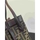 FENDI Origami Mini Brown FF Jacquard Fabric