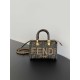 FENDI By The Way Mini Brown FF Fabric Boston