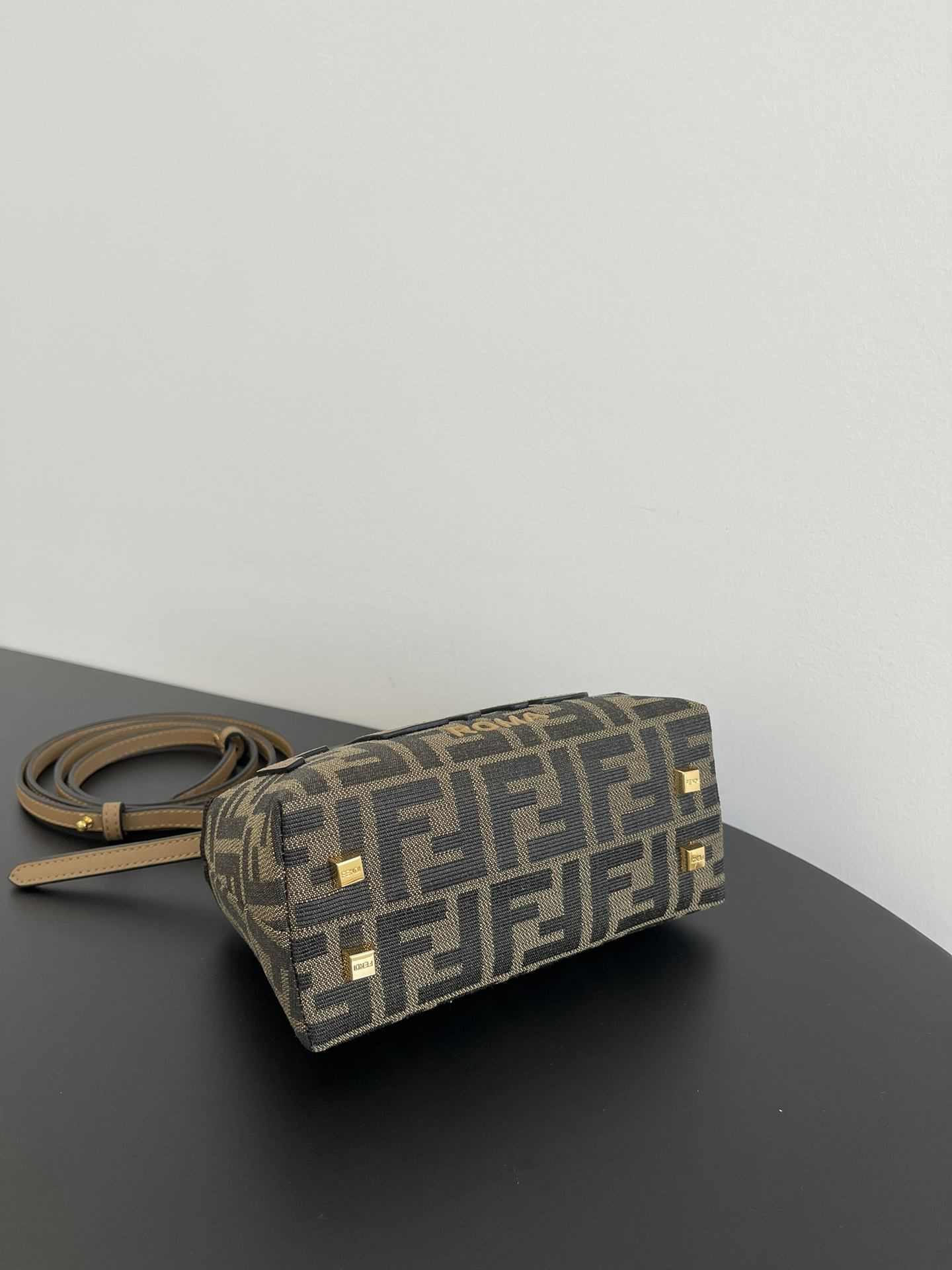 FENDI By The Way Mini Brown FF Fabric Boston