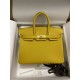 HERMES Birkin 25 Jaune Ambre Togo Gold-tone Hardware