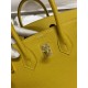 HERMES Birkin 25 Jaune Ambre Togo Gold-tone Hardware