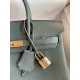 HERMES Birkin 25 Vert amande Togo Gold-tone Hardware