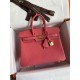 HERMES Birkin 25 Rose Lipsur Togo Gold-tone Hardware