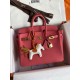 HERMES Birkin 25 Rose Lipsur Togo Gold-tone Hardware